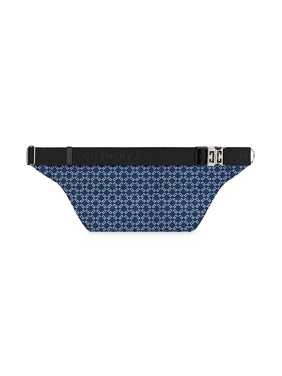 Givenchy Men's Essential U Bumbag in Denim Monogram 72 - Dark Blue | Thumbnail 2 Givenchy Men's Essential U Bumbag in Denim Monogram 72 - Dark Blue | Thumbnail 2