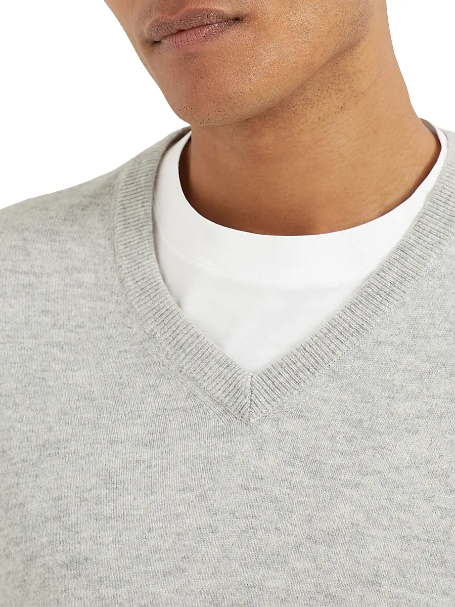 Brunello Cucinelli Men's Cashmere Sweater - Navy Blue | Thumbnail 5 Brunello Cucinelli Men's Cashmere Sweater - Navy Blue | Thumbnail 5