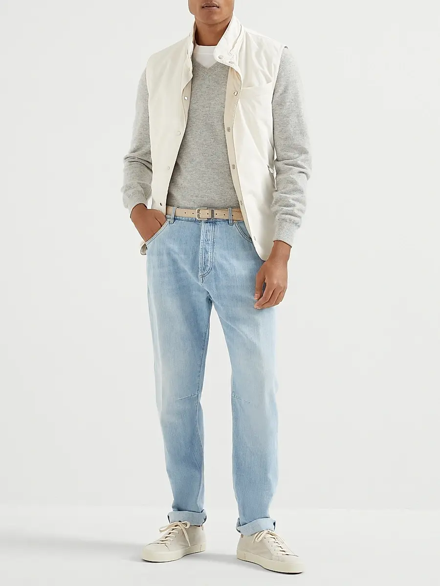 Brunello Cucinelli Men's Cashmere Sweater - Navy Blue | Thumbnail 6 Brunello Cucinelli Men's Cashmere Sweater - Navy Blue | Thumbnail 6