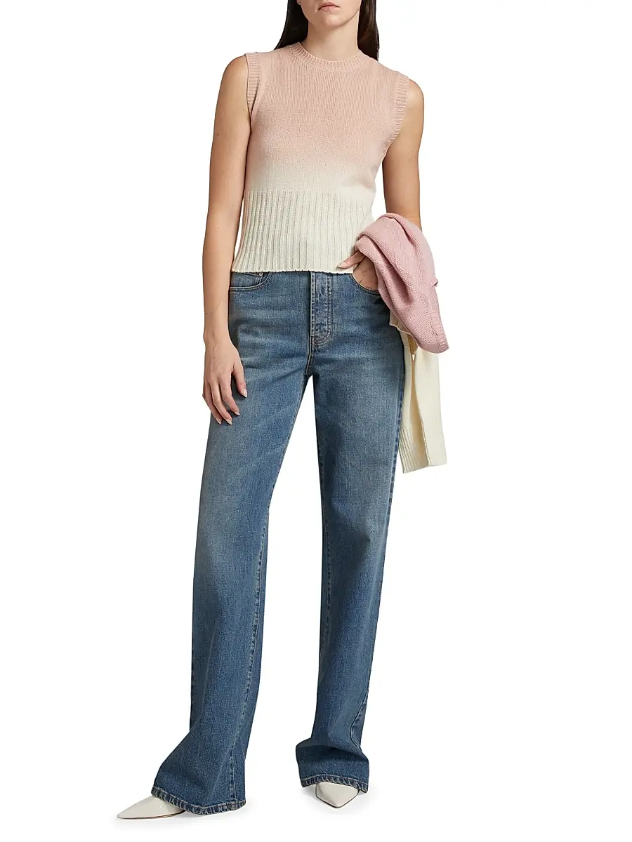 Fabiana Filippi Women's Faded Ombré Crop Vest - Fard | Thumbnail 2 Fabiana Filippi Women's Faded Ombré Crop Vest - Fard | Thumbnail 2