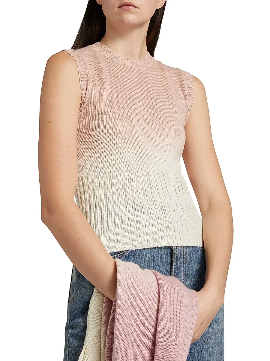 Fabiana Filippi Women's Faded Ombré Crop Vest - Fard | Thumbnail 6 Fabiana Filippi Women's Faded Ombré Crop Vest - Fard | Thumbnail 6