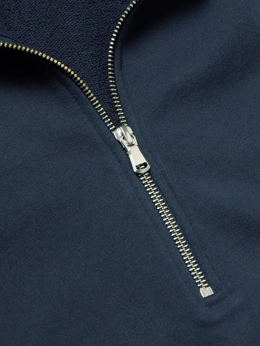 Sunspel Cotton-Jersey Half-Zip Sweatshirt - Men | Thumbnail 4 Sunspel Cotton-Jersey Half-Zip Sweatshirt - Men | Thumbnail 4