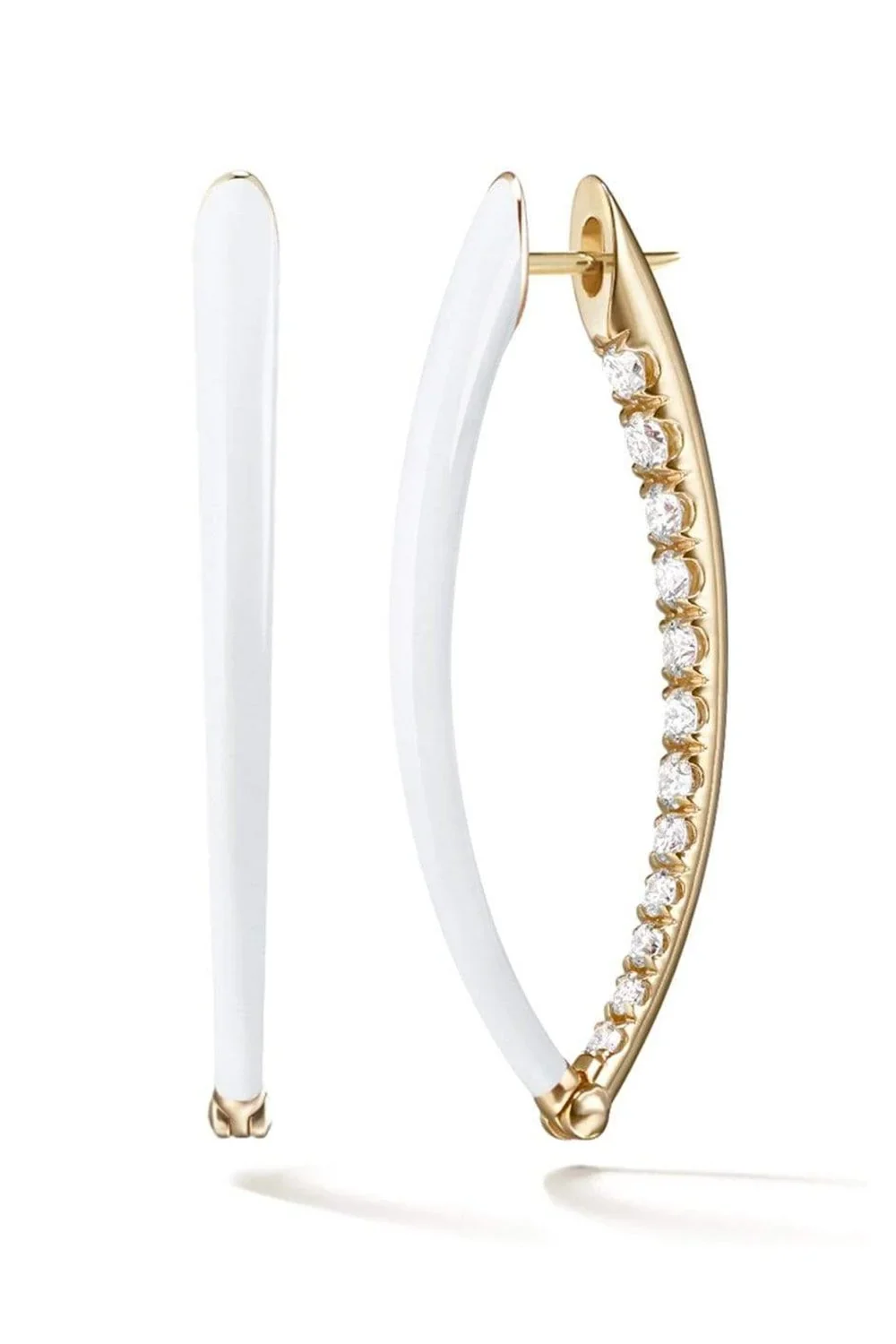 Medium White Cristina Earrings Medium White Cristina Earrings