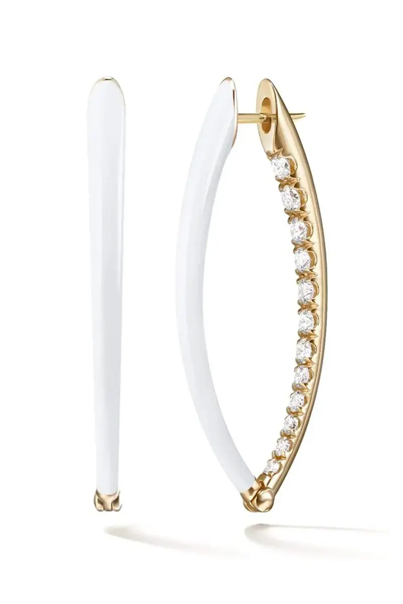 Medium White Cristina Earrings Medium White Cristina Earrings
