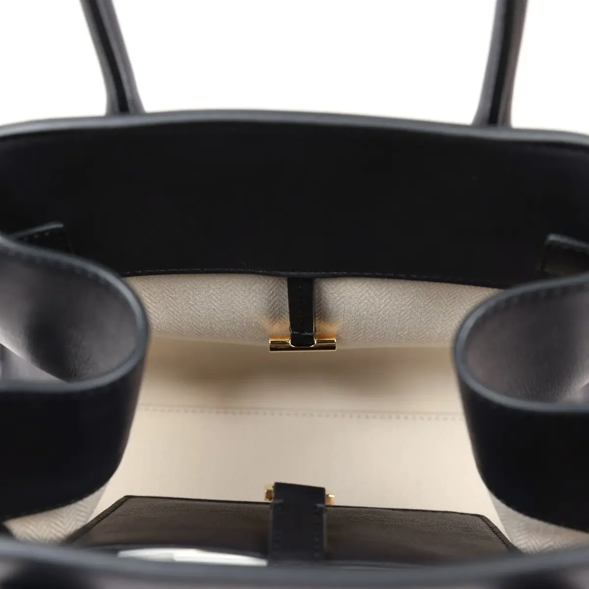 The Row The Row Soft Margaux 10 Bag Black Saddle Leather Gold Hardware | Thumbnail 11 The Row The Row Soft Margaux 10 Bag Black Saddle Leather Gold Hardware | Thumbnail 11