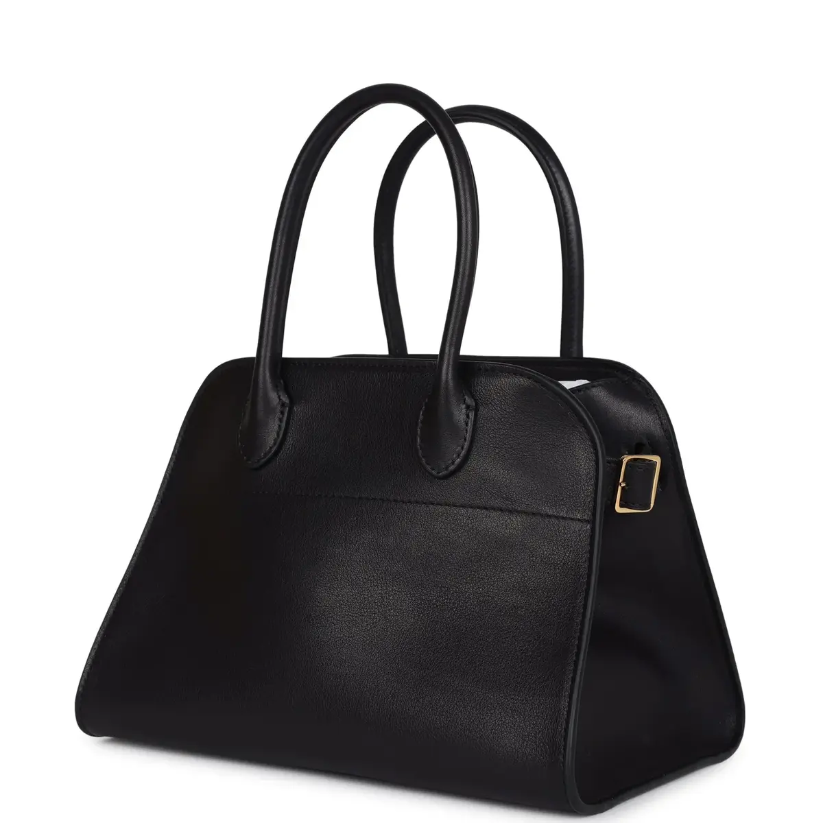 The Row The Row Soft Margaux 10 Bag Black Saddle Leather Gold Hardware | Thumbnail 3 The Row The Row Soft Margaux 10 Bag Black Saddle Leather Gold Hardware | Thumbnail 3