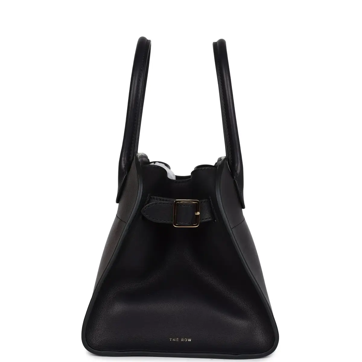 The Row The Row Soft Margaux 10 Bag Black Saddle Leather Gold Hardware | Thumbnail 4 The Row The Row Soft Margaux 10 Bag Black Saddle Leather Gold Hardware | Thumbnail 4