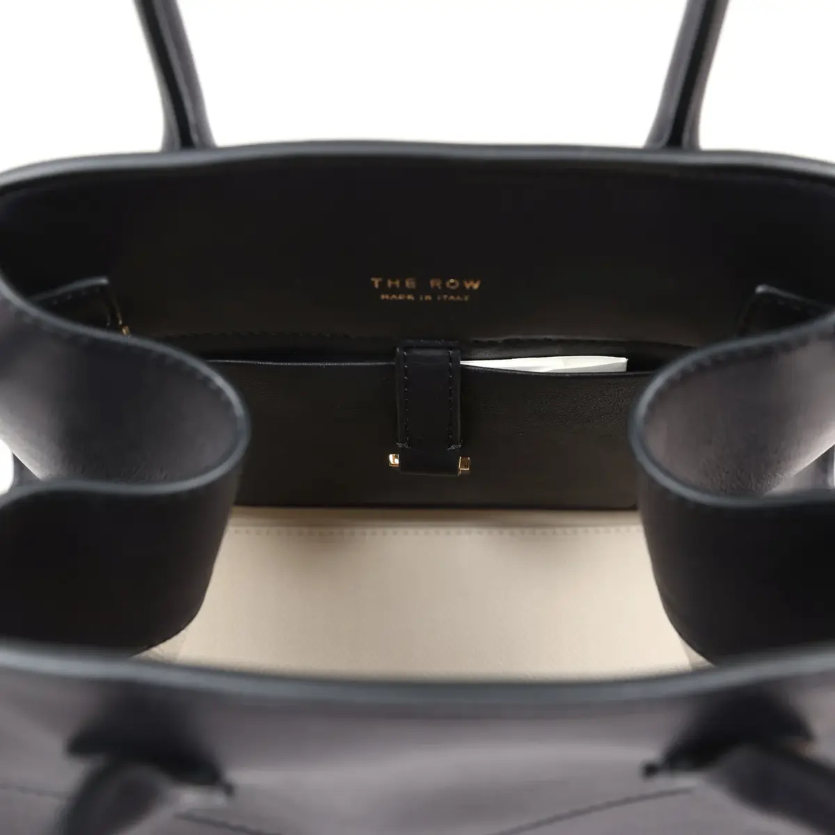 The Row The Row Soft Margaux 10 Bag Black Saddle Leather Gold Hardware | Thumbnail 10 The Row The Row Soft Margaux 10 Bag Black Saddle Leather Gold Hardware | Thumbnail 10
