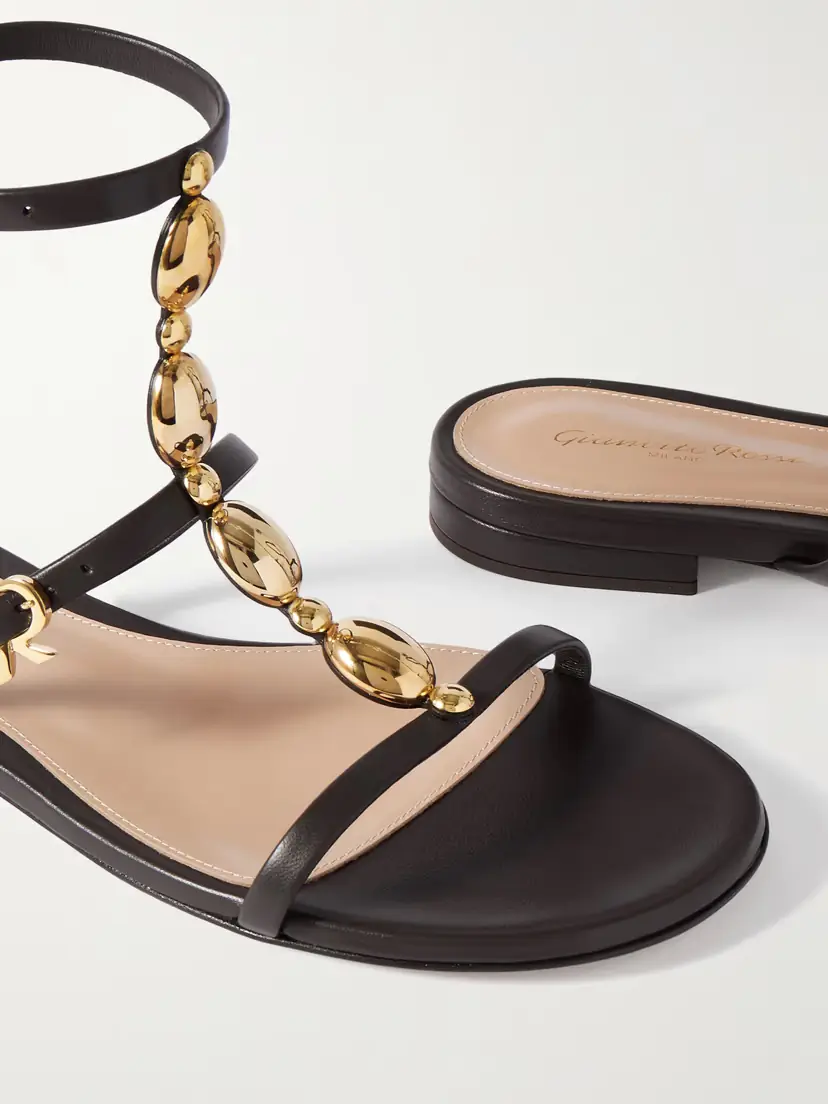 Gianvito Rossi Kalinda Embellished Leather Sandals | Thumbnail 4