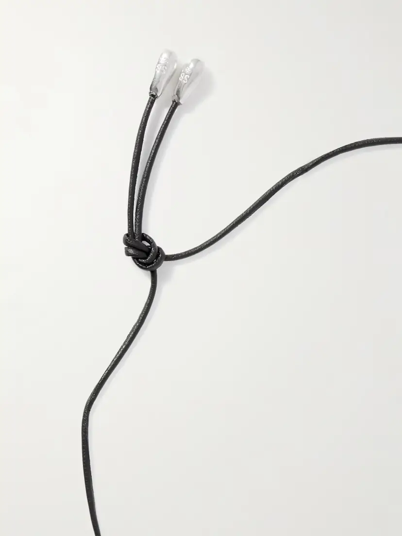 Sophie Buhai Spear Silver, Onyx And Cord Necklace - Black | Thumbnail 3