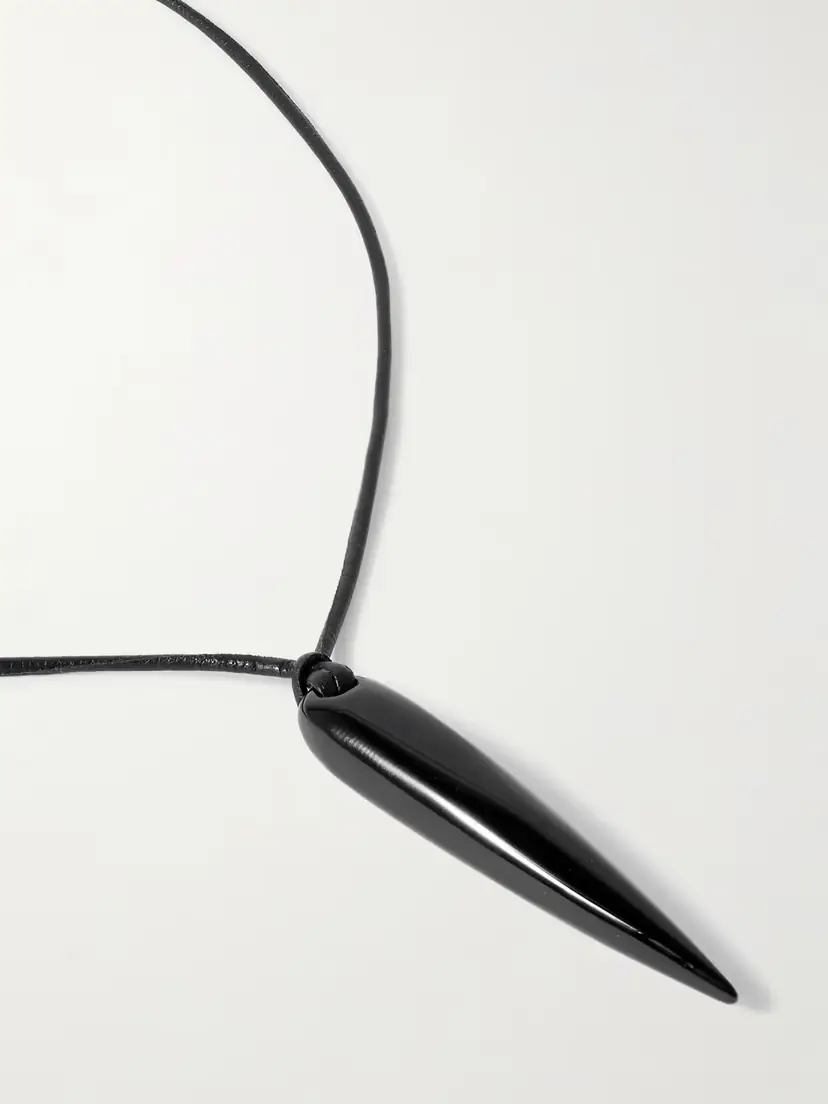 Sophie Buhai Spear Silver, Onyx And Cord Necklace - Black | Thumbnail 4