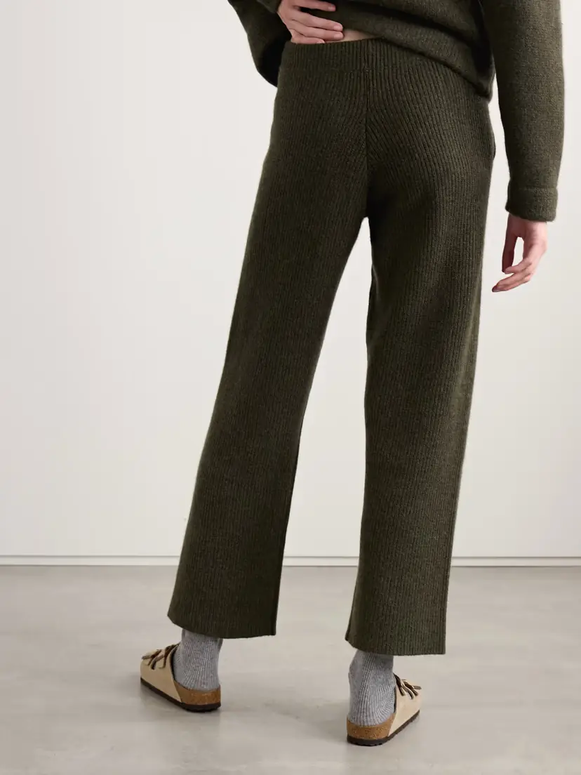 The Elder Statesman Ribbed Cashmere Track Pants | Thumbnail 4