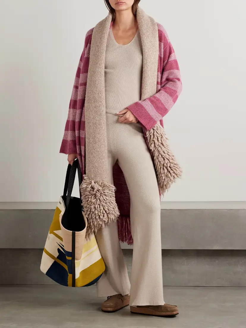 The Elder Statesman Delicash Ribbed Cashmere And Silk-blend Wide-leg Pants | Thumbnail 2
