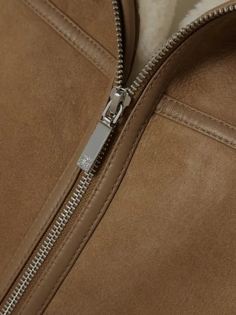 TOTEME Leather-trimmed Shearling Jacket | Thumbnail 5
