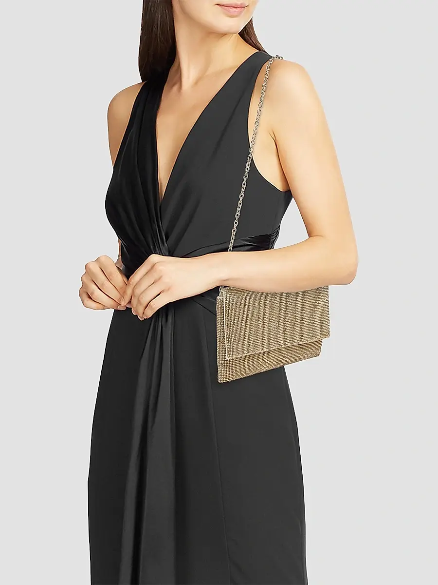 Whiting & Davis Women's Gemma Mesh Clutch - Gold | Thumbnail 2