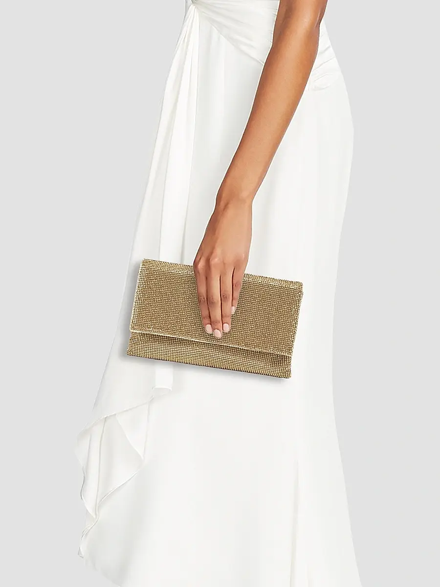 Whiting & Davis Women's Gemma Mesh Clutch - Gold | Thumbnail 3