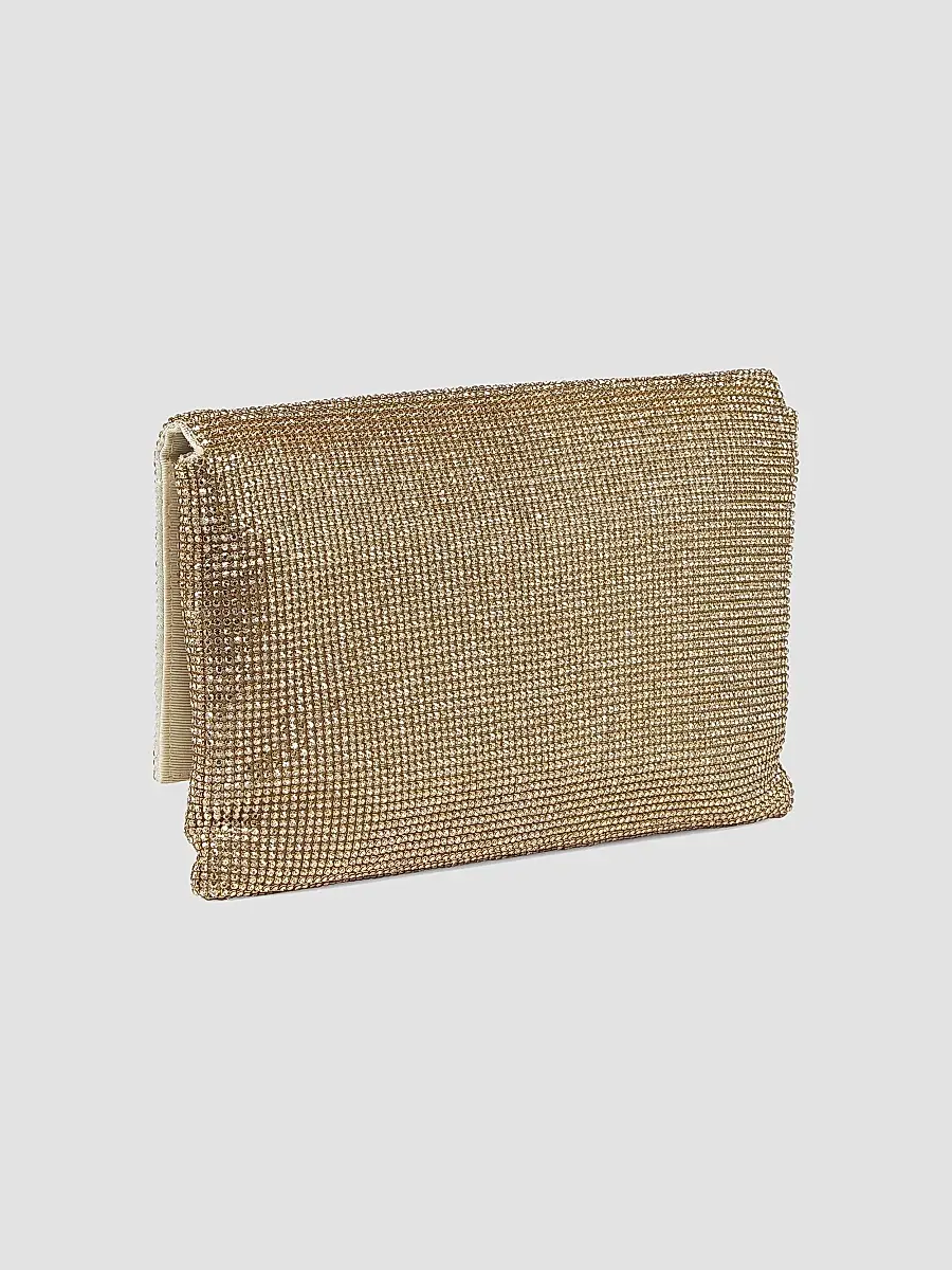 Whiting & Davis Women's Gemma Mesh Clutch - Gold | Thumbnail 4