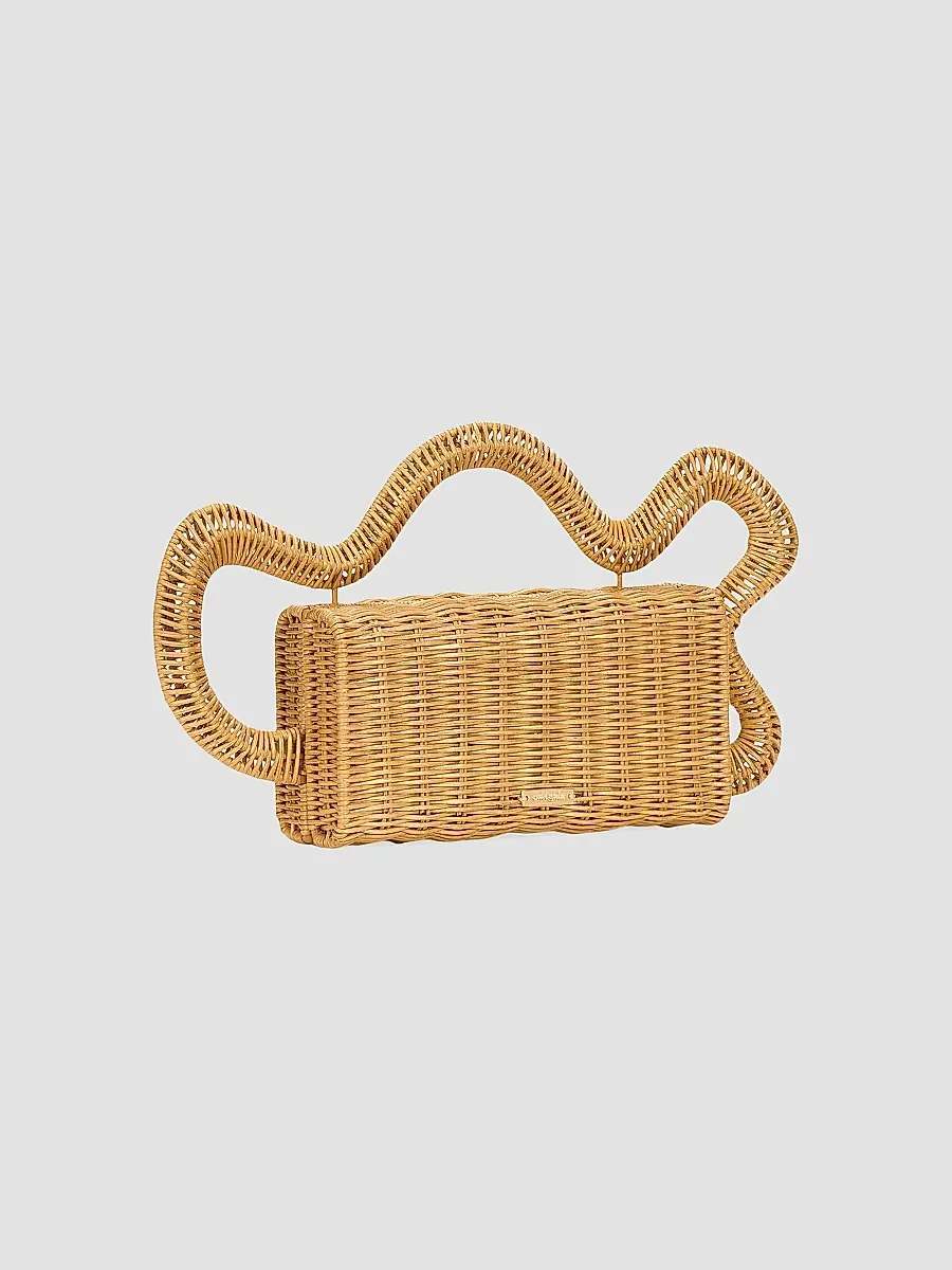 Cult Gaia Women's Elsa Rattan Clutch | Thumbnail 2
