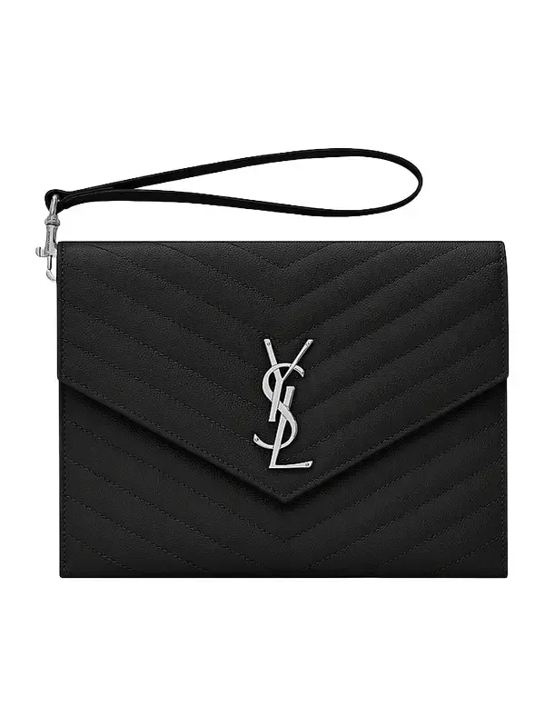 Women's Cassandre Matelasse Flap Pouch in Quilted Grain De Poudre Embossed Leather