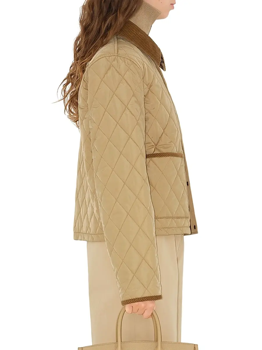 Burberry Women's Diamond Quilted Jacket | Thumbnail 4 Burberry Women's Diamond Quilted Jacket | Thumbnail 4
