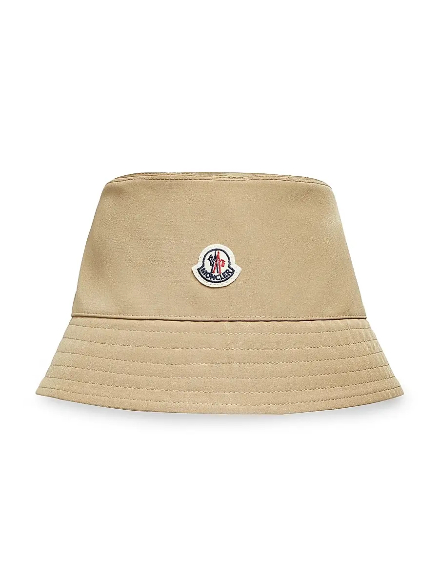 Moncler Women's Hat in Micro Cotton - Beige | Image 1 Moncler Women's Hat in Micro Cotton - Beige | Image 1