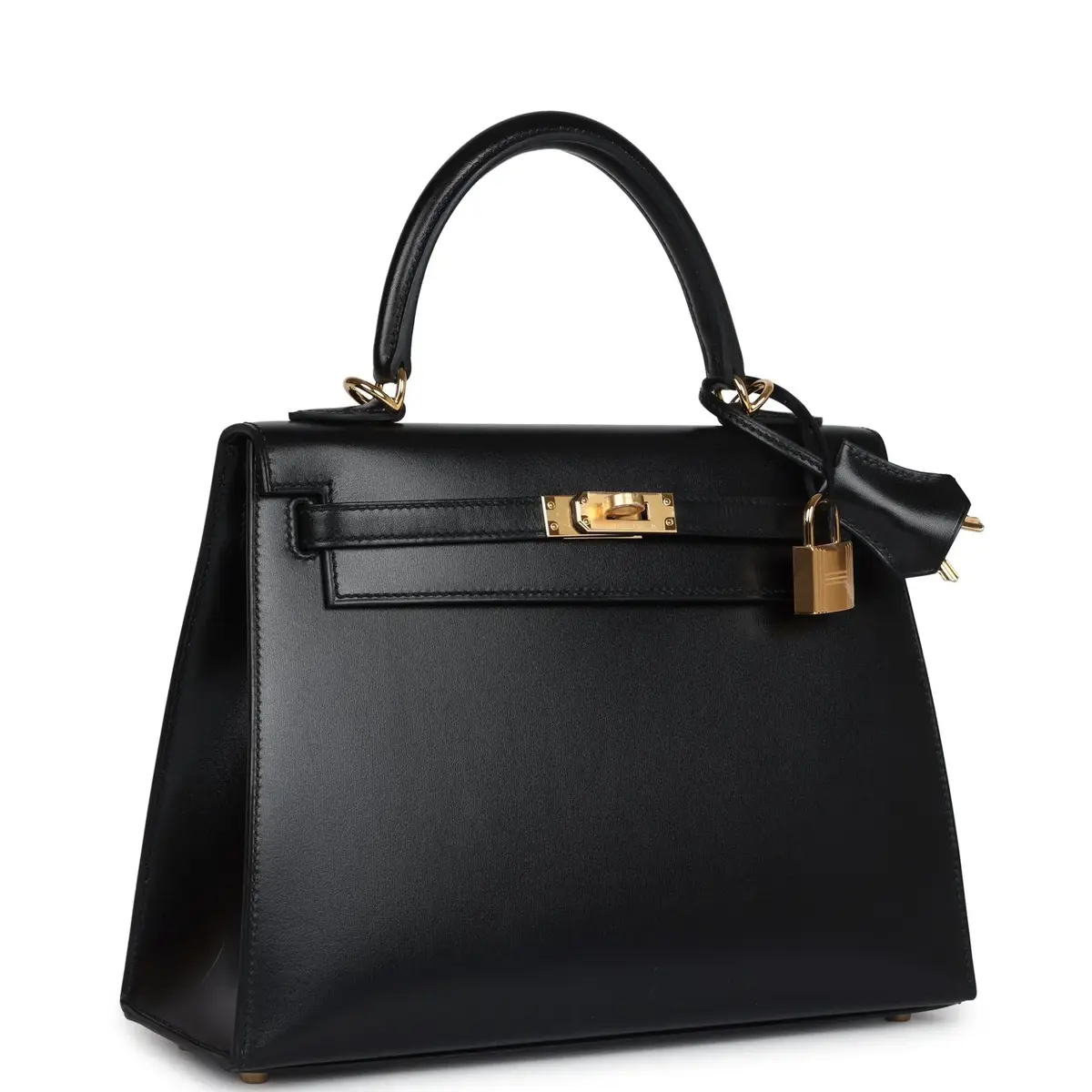 HERMÈS Hermes Kelly Sellier 25 Black Box Gold Hardware | Thumbnail 2