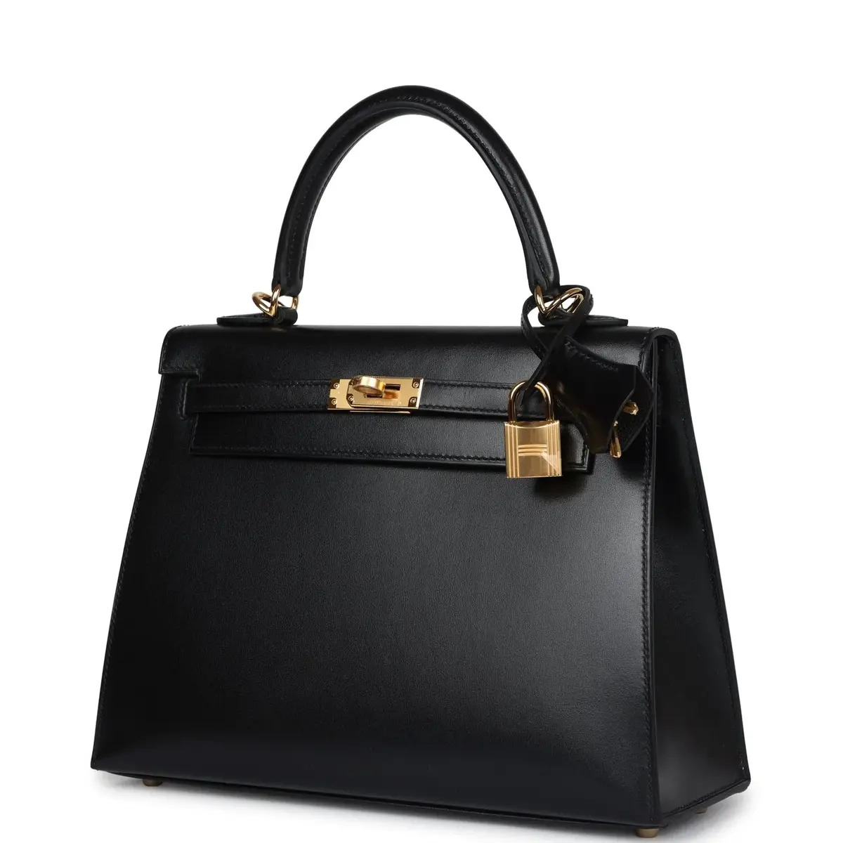 HERMÈS Hermes Kelly Sellier 25 Black Box Gold Hardware | Thumbnail 5