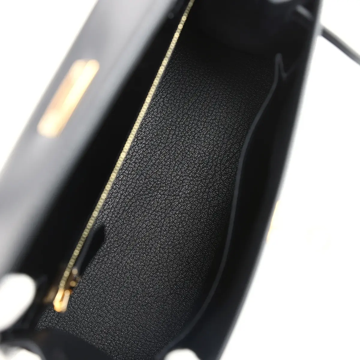 HERMÈS Hermes Kelly Sellier 25 Black Box Gold Hardware | Thumbnail 8