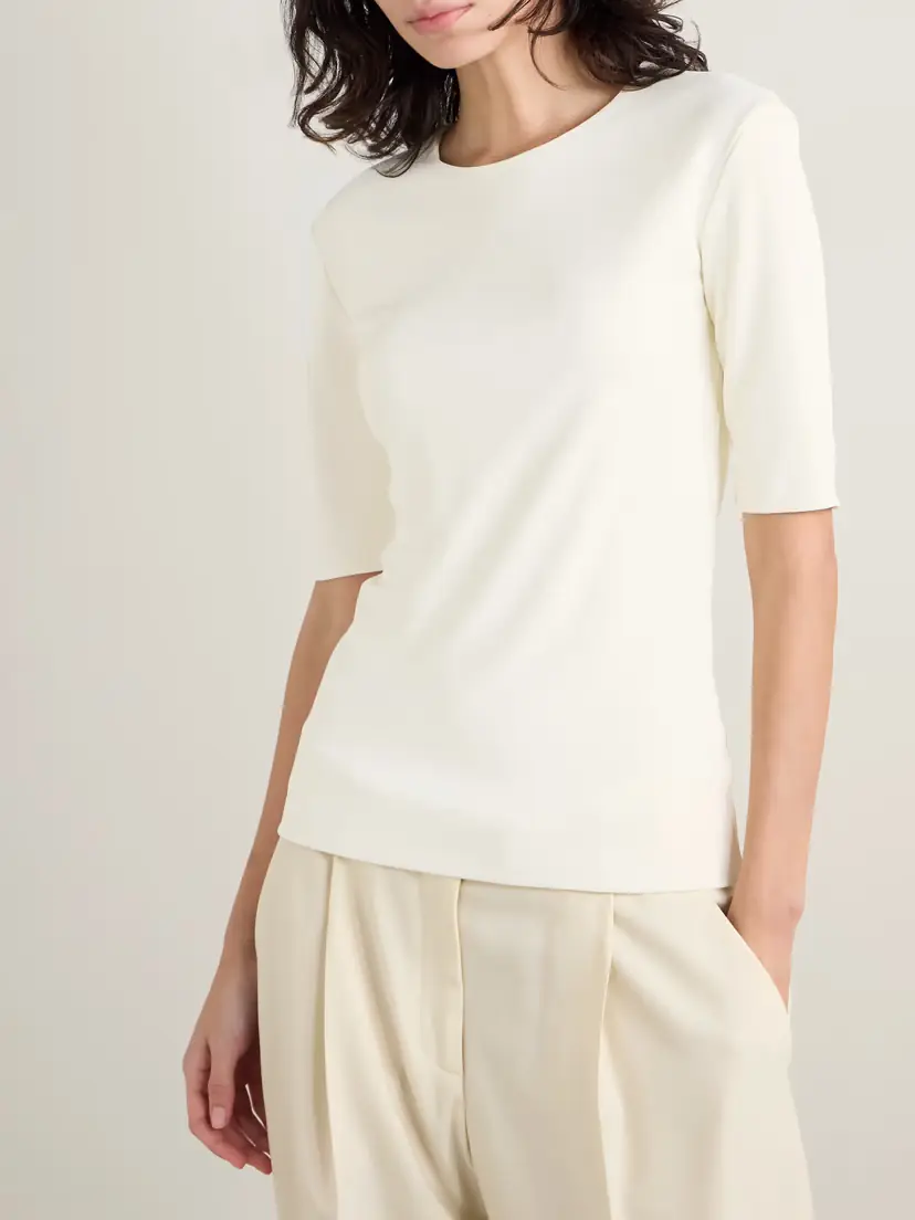 Jil Sander Crepe T-shirt | Thumbnail 3 Jil Sander Crepe T-shirt | Thumbnail 3