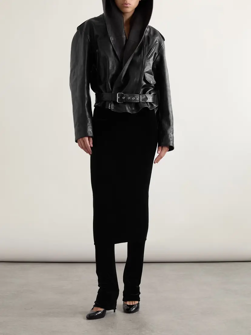 Alaïa Layered Stretch-velvet Straight-leg Pants | Thumbnail 2 Alaïa Layered Stretch-velvet Straight-leg Pants | Thumbnail 2