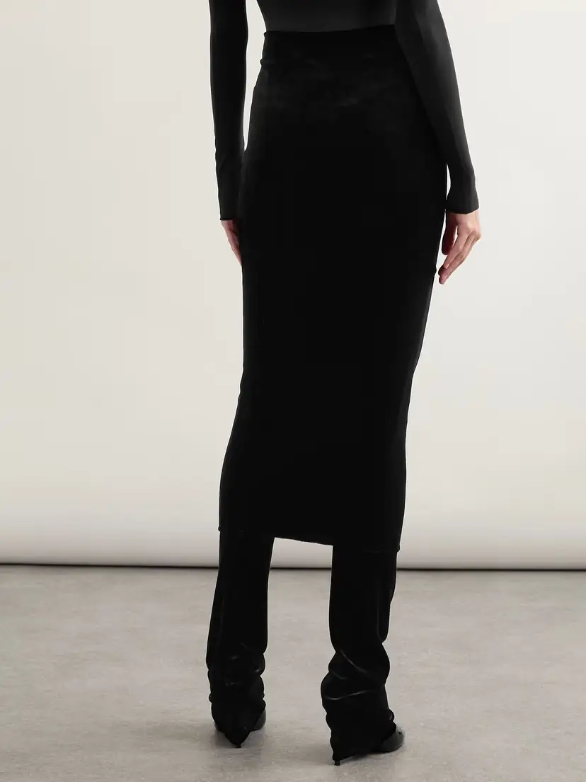 Alaïa Layered Stretch-velvet Straight-leg Pants | Thumbnail 4 Alaïa Layered Stretch-velvet Straight-leg Pants | Thumbnail 4