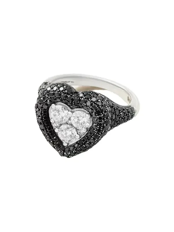 Manaal 18-karat White Gold Diamond Pinky Ring
