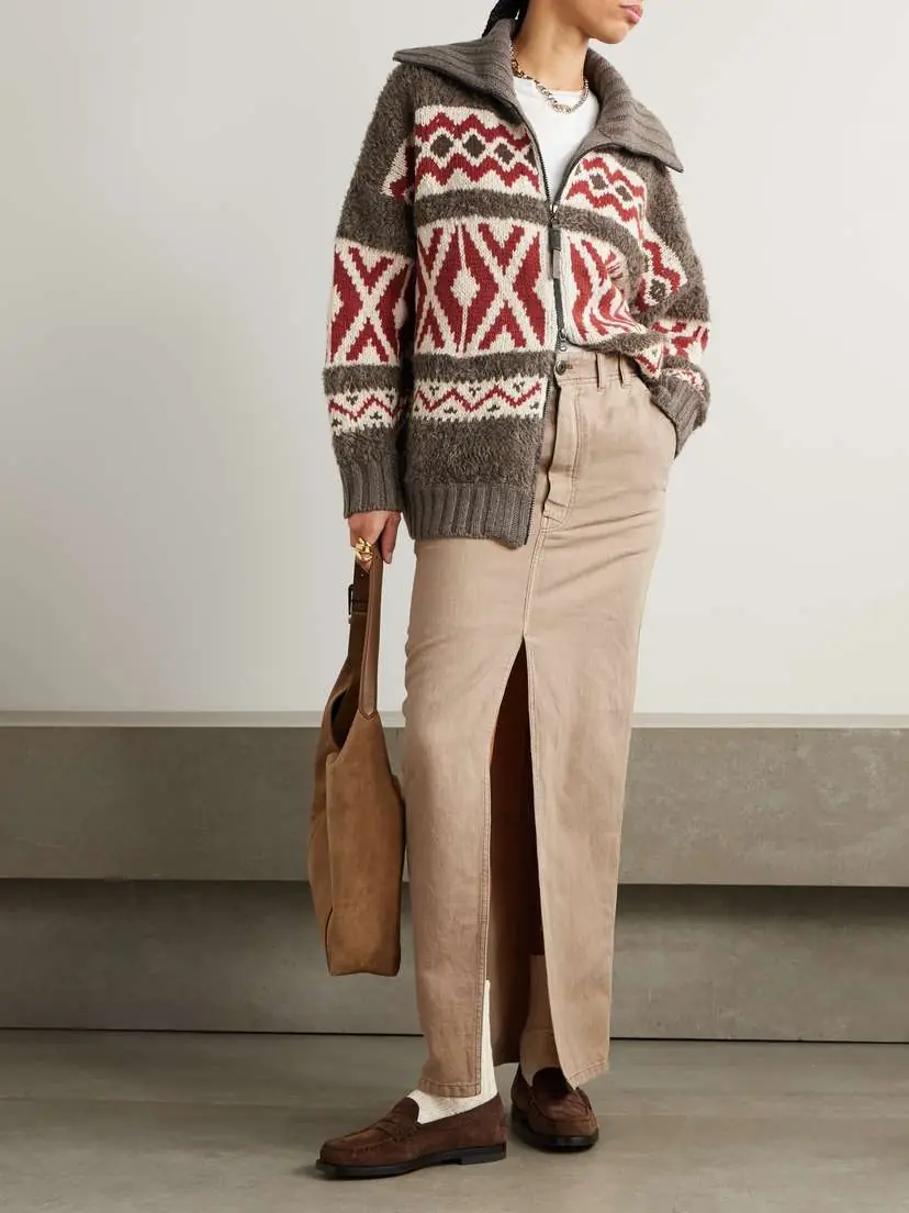 Brunello Cucinelli Denim Midi Skirt | Thumbnail 2