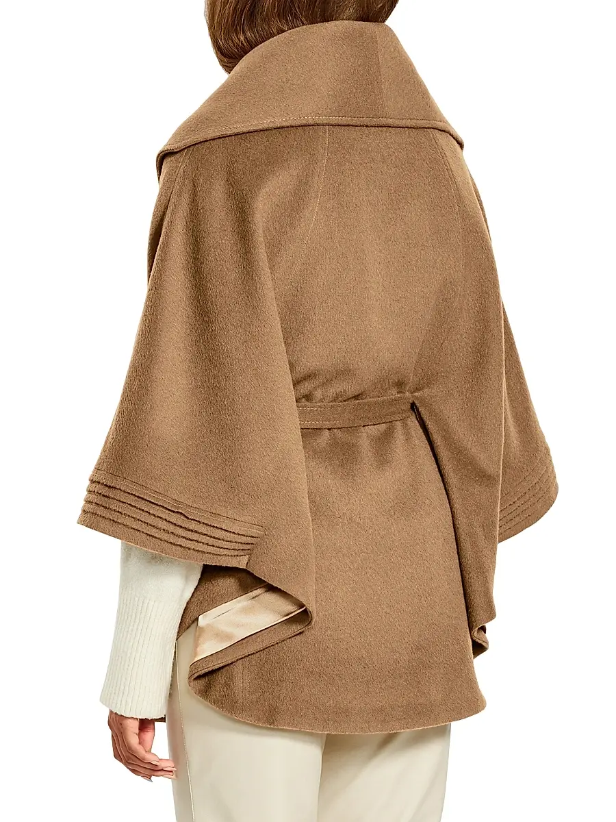 Sentaler Women's Shawl Collar Belted Alpaca Cape | Thumbnail 5 Sentaler Women's Shawl Collar Belted Alpaca Cape | Thumbnail 5