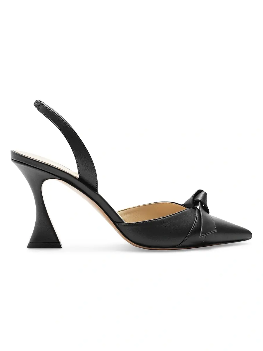 Alexandre Birman Women's Clarita Bell 85MM Leather Slingback Pumps - Black | Image 1 Alexandre Birman Women's Clarita Bell 85MM Leather Slingback Pumps - Black | Image 1
