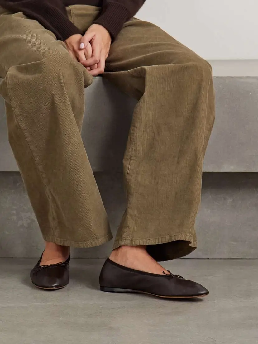 The Row Awar Grosgrain-trimmed Leather Ballet Flats | Thumbnail 2 The Row Awar Grosgrain-trimmed Leather Ballet Flats | Thumbnail 2