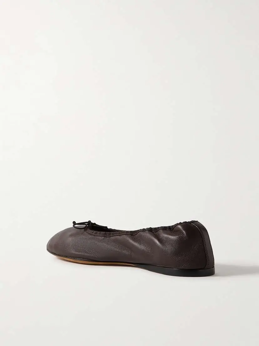 The Row Awar Grosgrain-trimmed Leather Ballet Flats | Thumbnail 3 The Row Awar Grosgrain-trimmed Leather Ballet Flats | Thumbnail 3