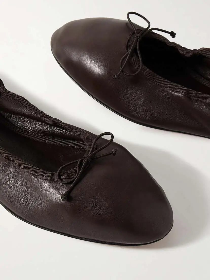 The Row Awar Grosgrain-trimmed Leather Ballet Flats | Thumbnail 4 The Row Awar Grosgrain-trimmed Leather Ballet Flats | Thumbnail 4