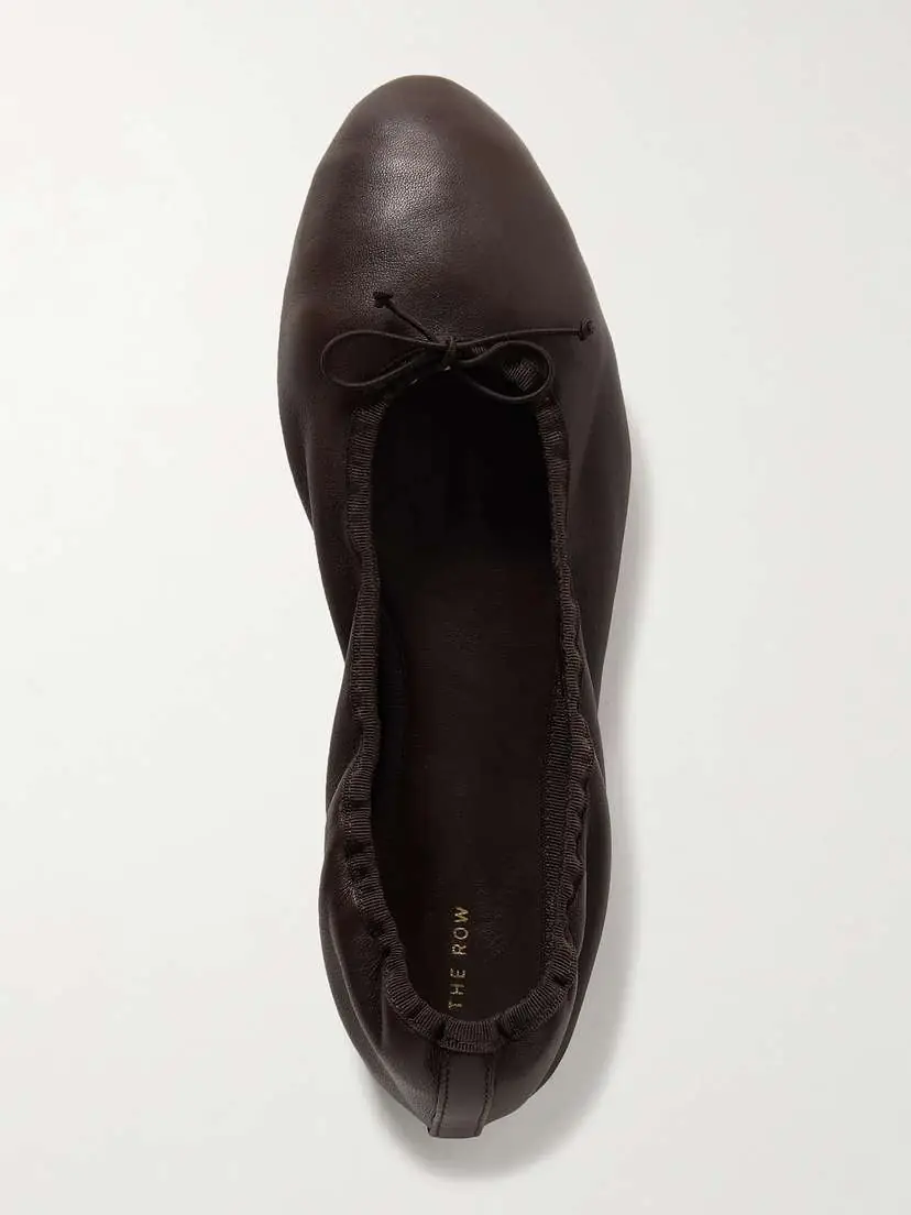 The Row Awar Grosgrain-trimmed Leather Ballet Flats | Thumbnail 5 The Row Awar Grosgrain-trimmed Leather Ballet Flats | Thumbnail 5
