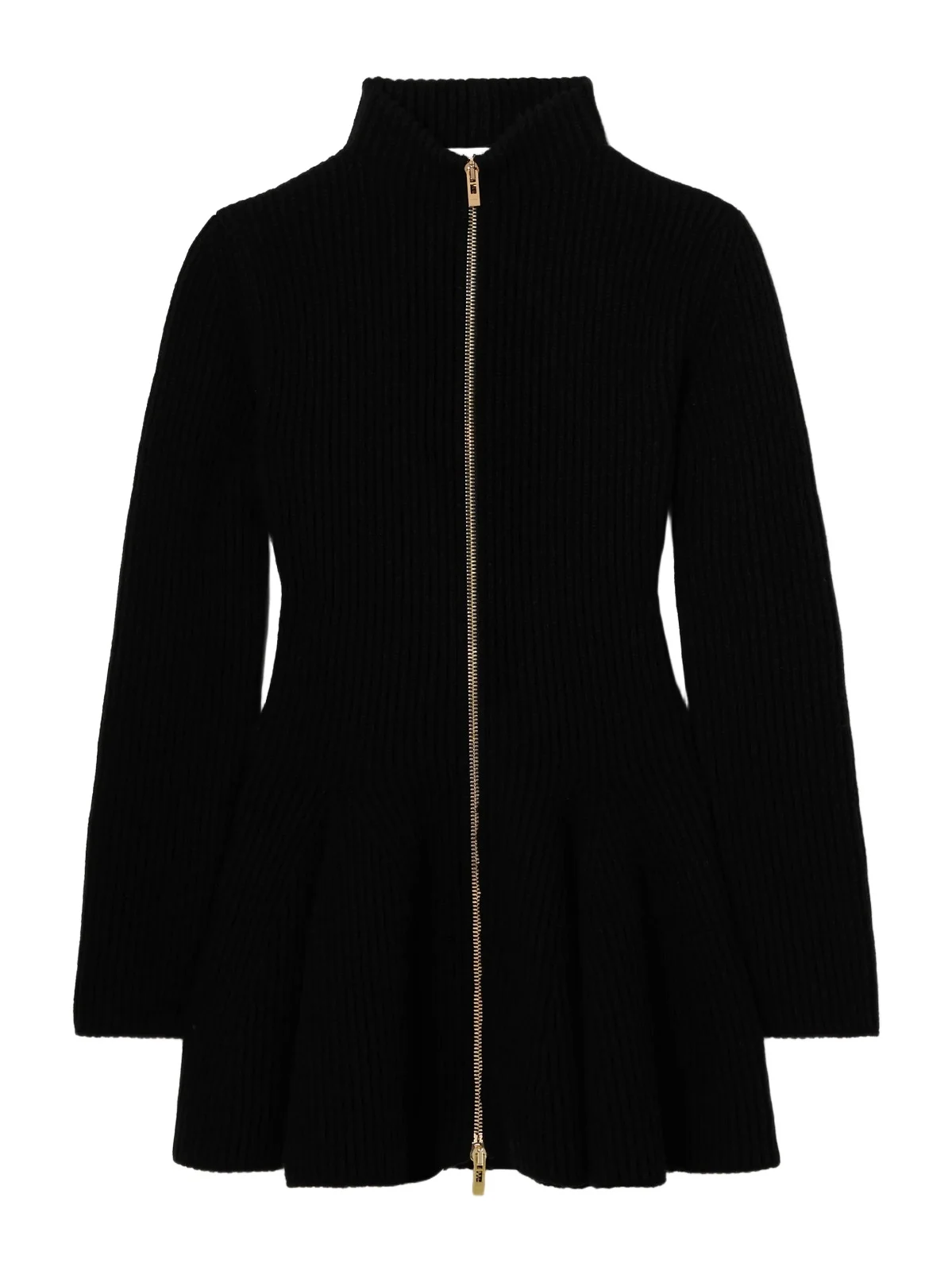 Ribbed Wool And Cashmere-blend Peplum Cardigan Ribbed Wool And Cashmere-blend Peplum Cardigan