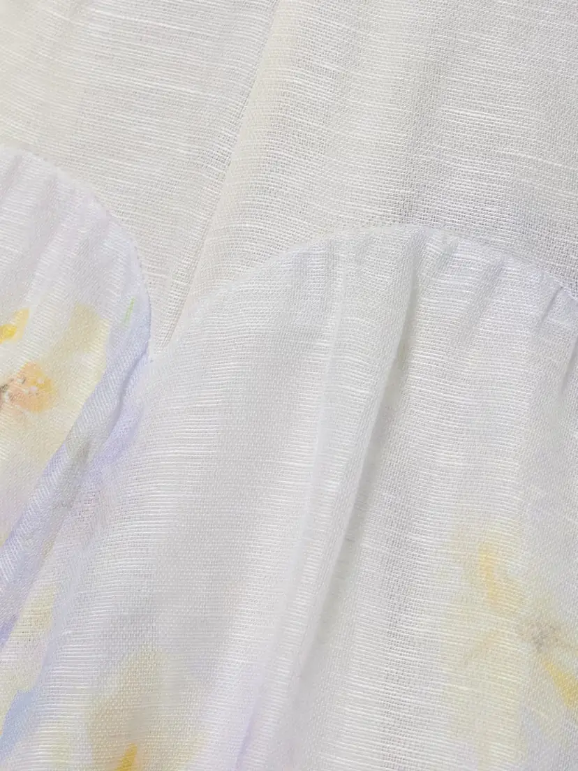 Zimmermann Crush Belted Twist-front Embellished Floral-print Linen And Silk-blend Organza Midi Dress | Thumbnail 4 Zimmermann Crush Belted Twist-front Embellished Floral-print Linen And Silk-blend Organza Midi Dress | Thumbnail 4