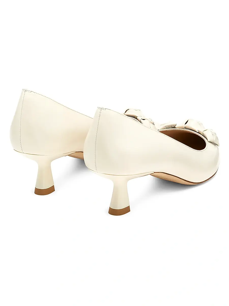 Stuart Weitzman Women's Rosie 50MM Spazzolato Leather Pumps | Thumbnail 3