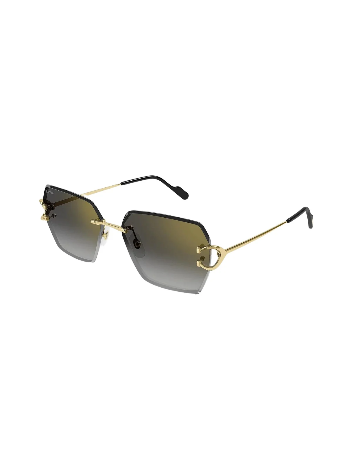 Women's C Decor 58MM 24K-Gold-Plated Metal Rimless Butterfly Sunglasses