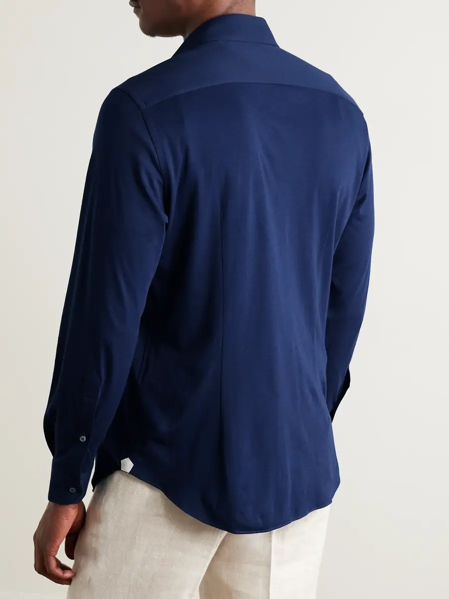 Loro Piana Andrew Slim-Fit Cotton-Jersey Shirt - Men | Thumbnail 4 Loro Piana Andrew Slim-Fit Cotton-Jersey Shirt - Men | Thumbnail 4