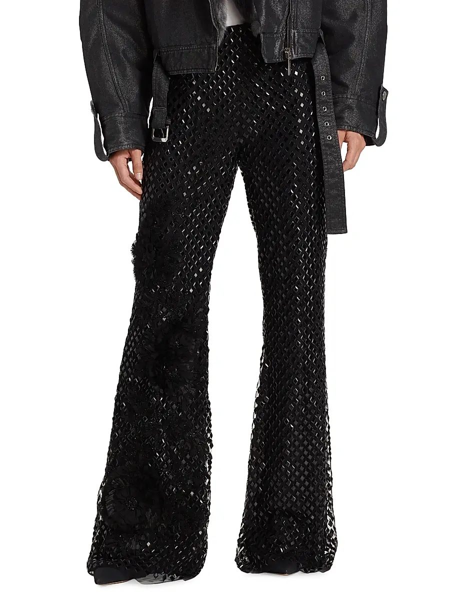 Alberta Ferretti Women's Sequined Party Pants | Thumbnail 3