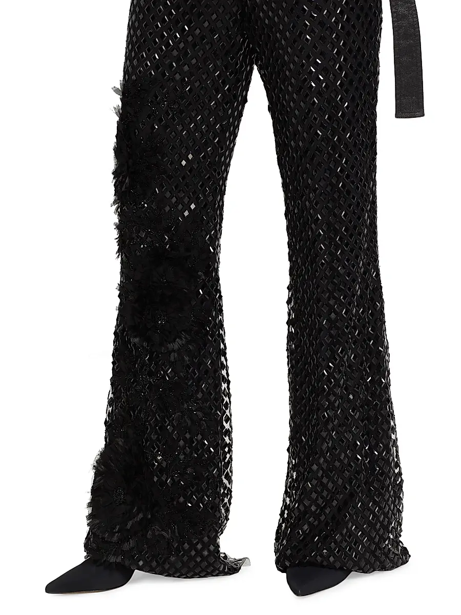 Alberta Ferretti Women's Sequined Party Pants | Thumbnail 6