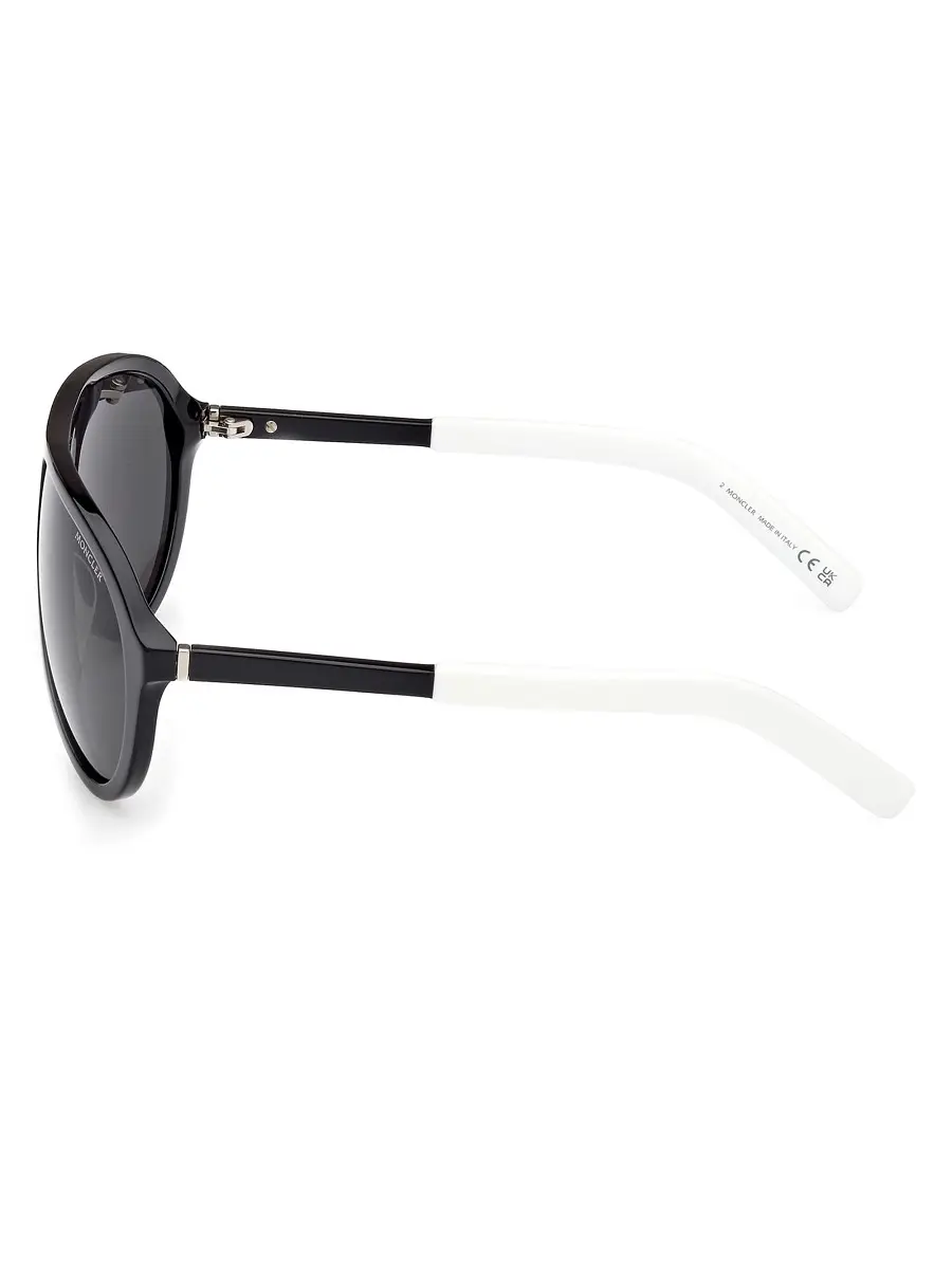 Moncler Men's Roque 62MM Pilot Sunglasses - Black Smoke | Thumbnail 2 Moncler Men's Roque 62MM Pilot Sunglasses - Black Smoke | Thumbnail 2