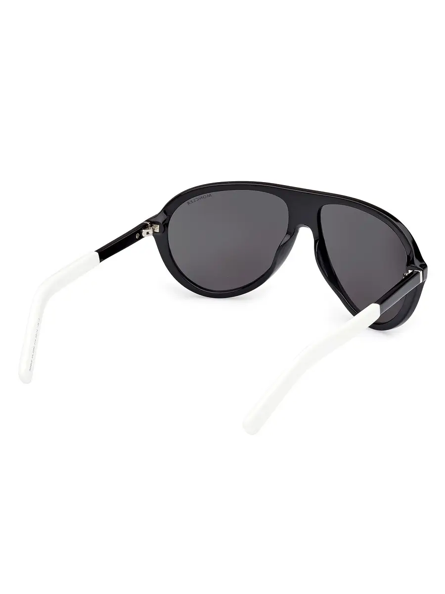 Moncler Men's Roque 62MM Pilot Sunglasses - Black Smoke | Thumbnail 5 Moncler Men's Roque 62MM Pilot Sunglasses - Black Smoke | Thumbnail 5
