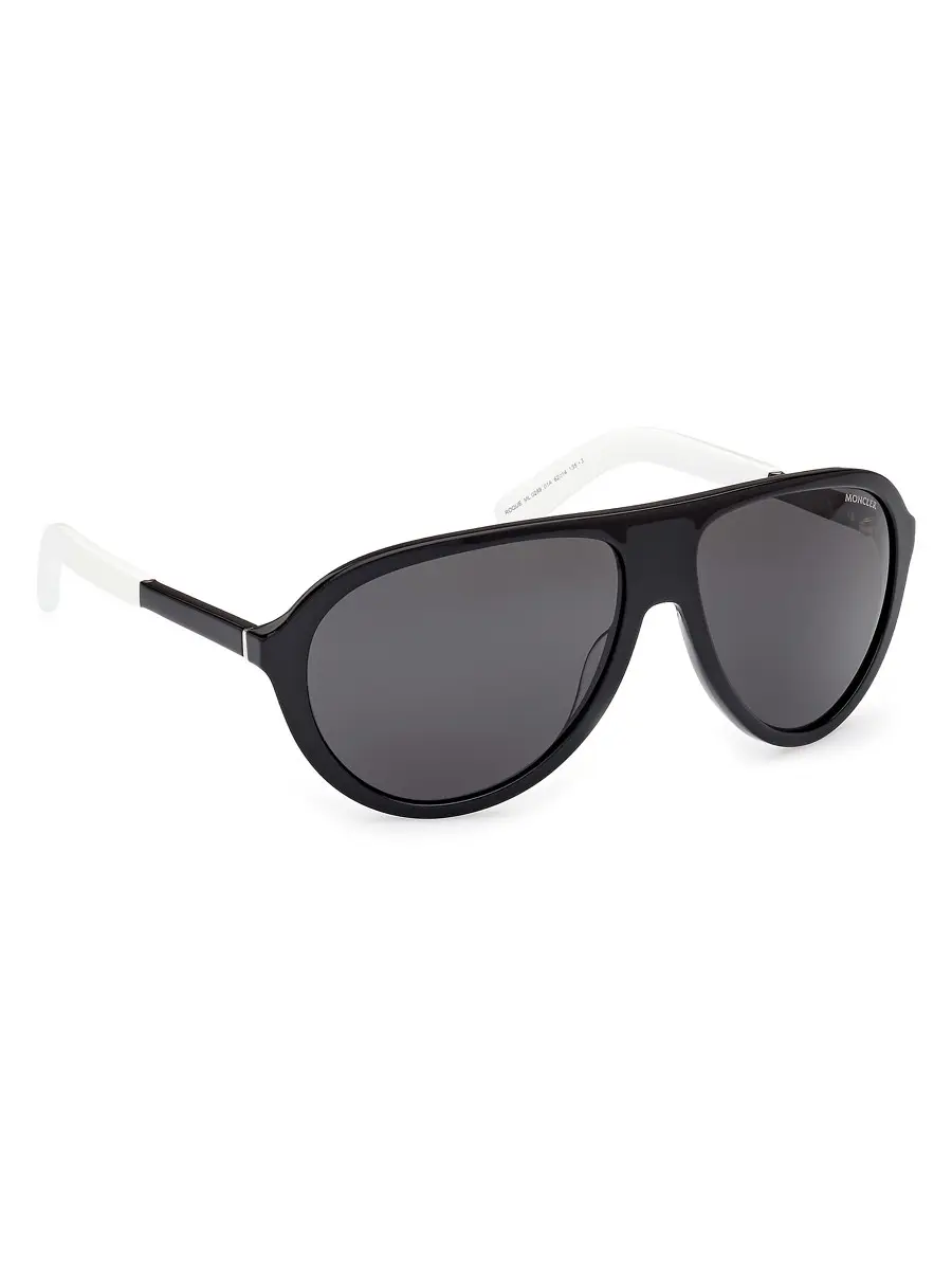 Moncler Men's Roque 62MM Pilot Sunglasses - Black Smoke | Thumbnail 7 Moncler Men's Roque 62MM Pilot Sunglasses - Black Smoke | Thumbnail 7