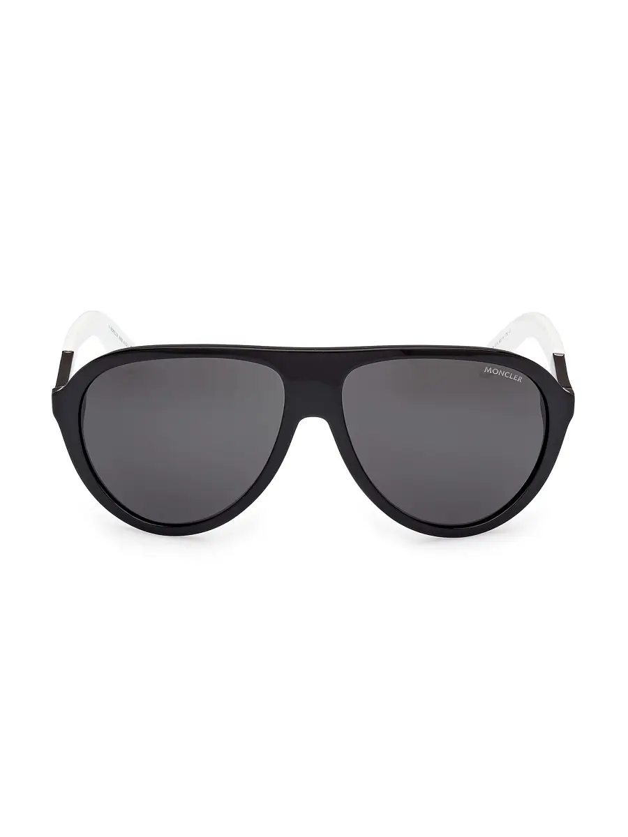 Moncler Men's Roque 62MM Pilot Sunglasses - Black Smoke | Thumbnail 8 Moncler Men's Roque 62MM Pilot Sunglasses - Black Smoke | Thumbnail 8